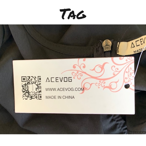 ACEVOG VINTAGE LITTLE BLACK DRESS. BACK BOW TIE. FIT & FLARE. WOMEN’S S… - Picture 9 of 10